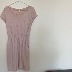 H&M light pink t shirt dress